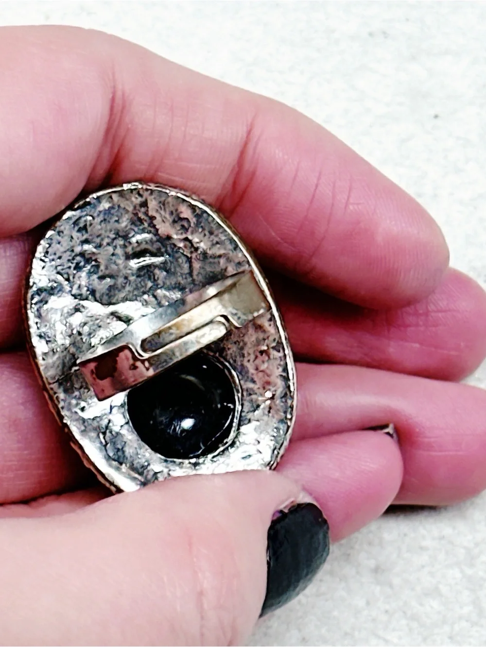 3013u. Damaged Silvertone Southwest Ring Adjustable